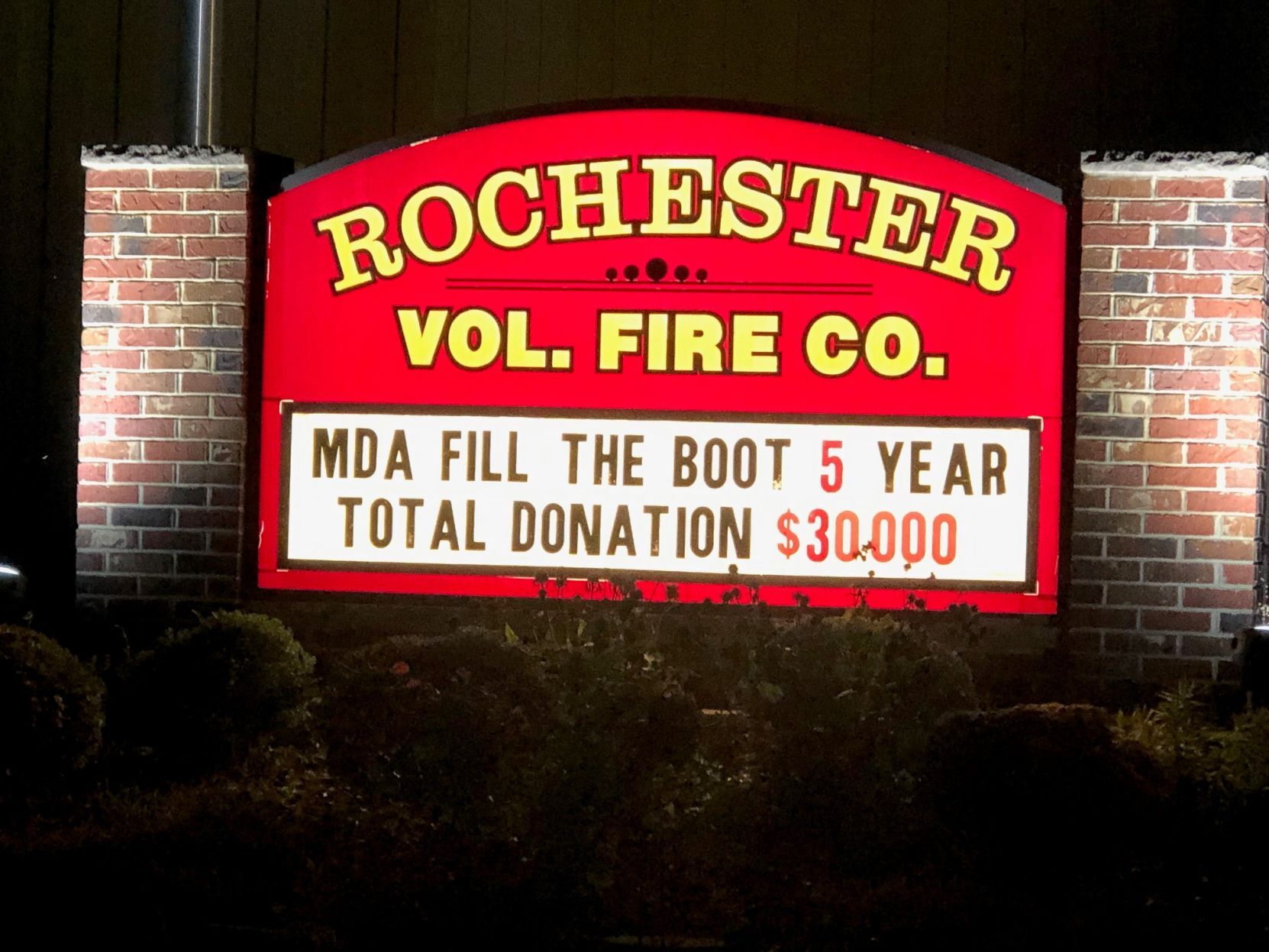 Rochester Volunteer Fire Company supports the MDA